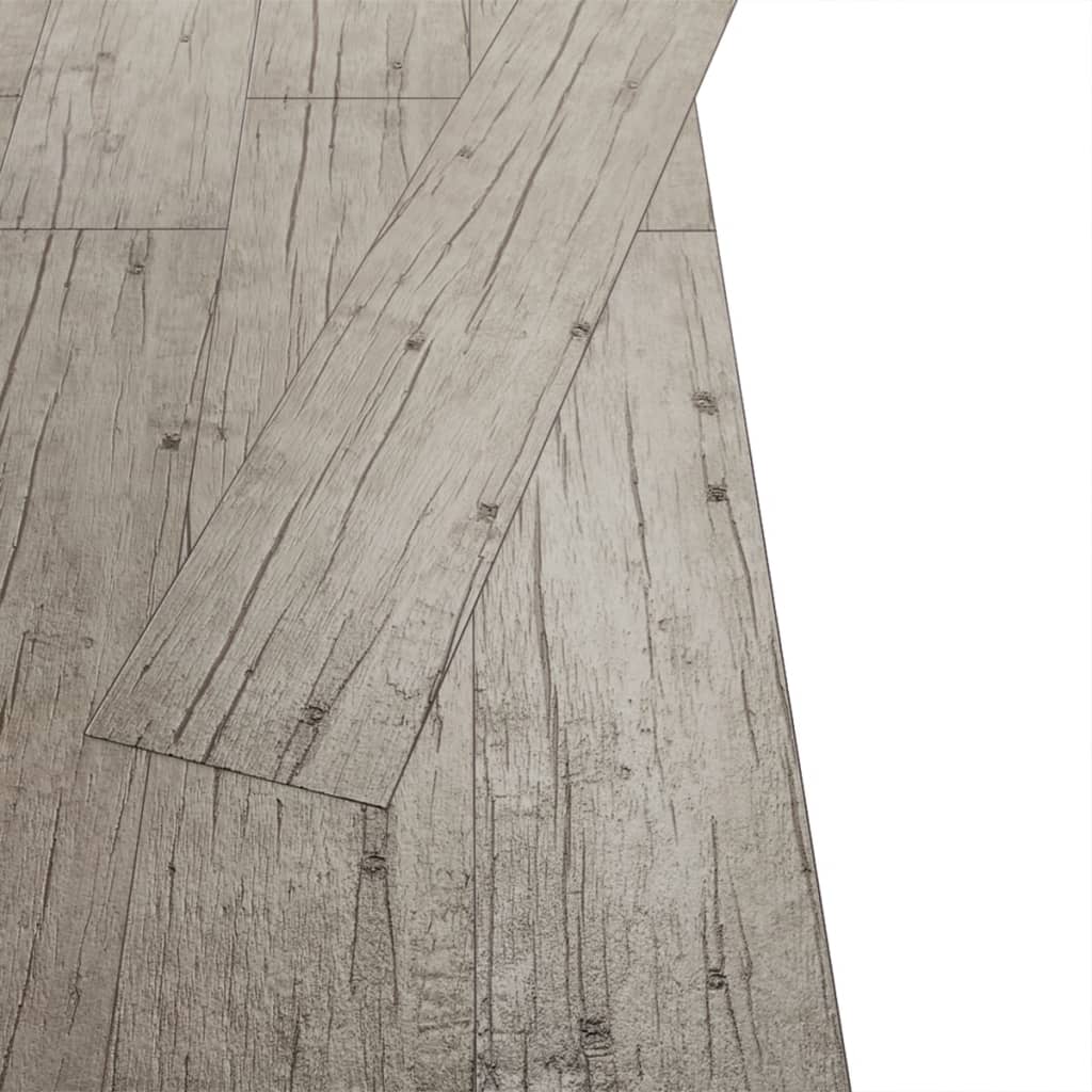 vidaXL Nesamolepiace podlahové dosky, PVC 5,26 m² 2 mm, vyblednutý dub