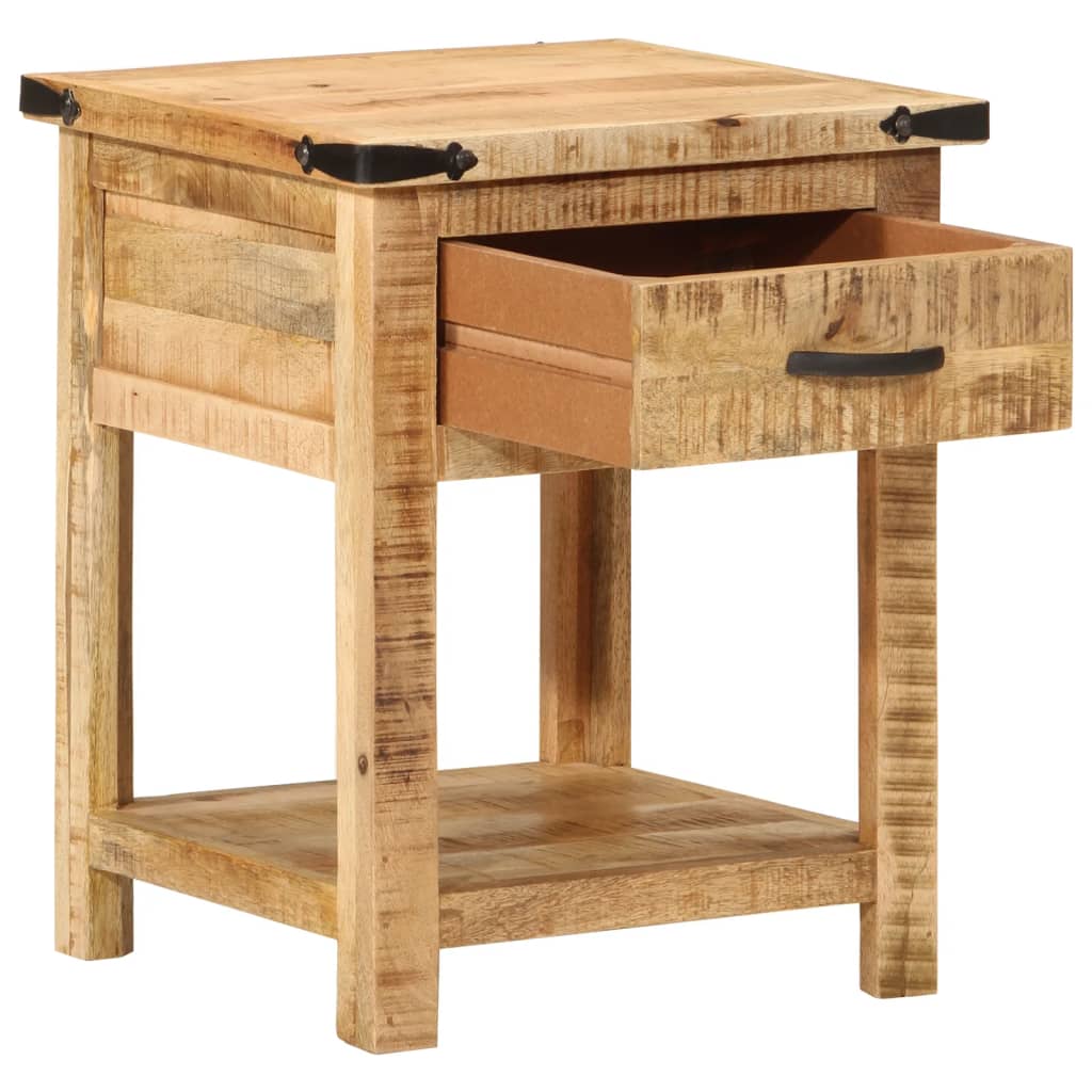 vidaXL Nočný stolík 40x40x50 cm, mangový masív