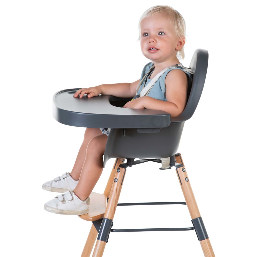 CHILDHOME Detská stolička 2-v-1 Evolu 2, antracitová CHEVOCHNA