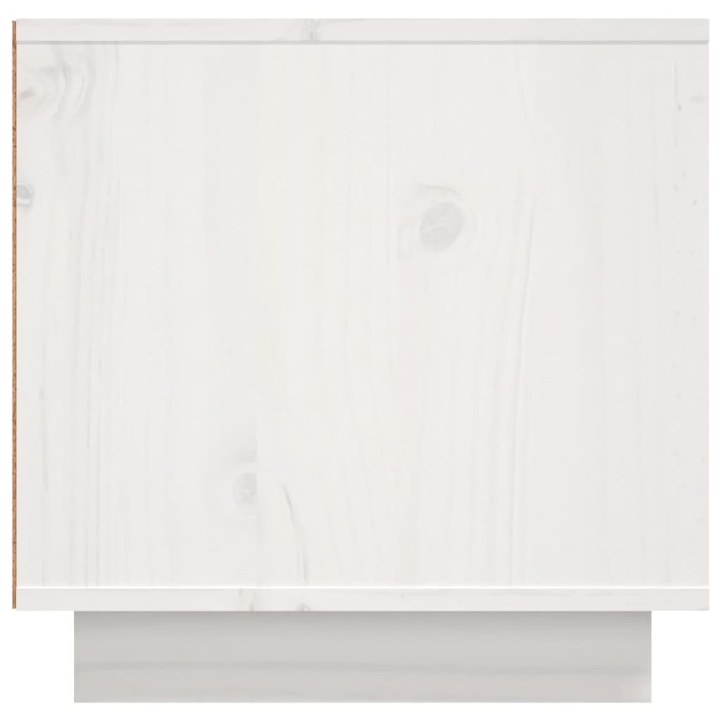 vidaXL TV skrinka biela 156x40x40 cm masívna borovica