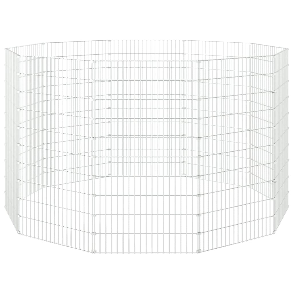 vidaXL 10-panelová klietka pre králiky 54x100 cm pozinkované železo