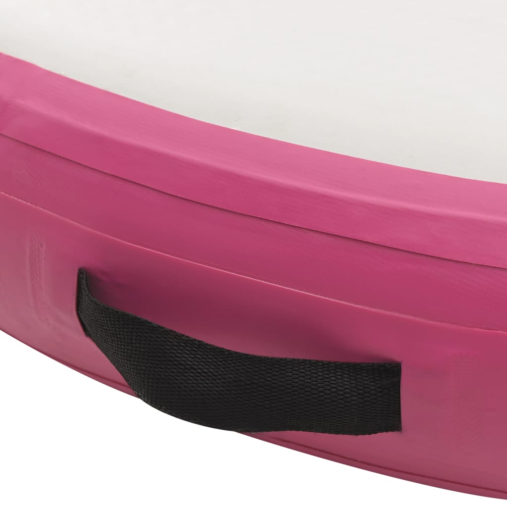 vidaXL Nafukovací gymnastický matrac s pumpou 100x100x10 cm PVC ružový
