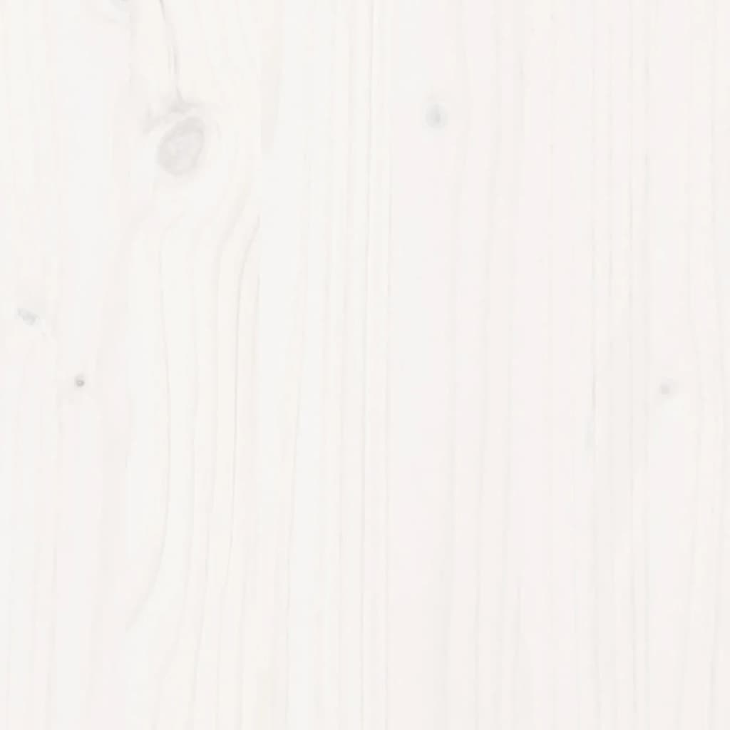vidaXL Záhradná taburetka biela 62x63,5x32 cm borovicový masív