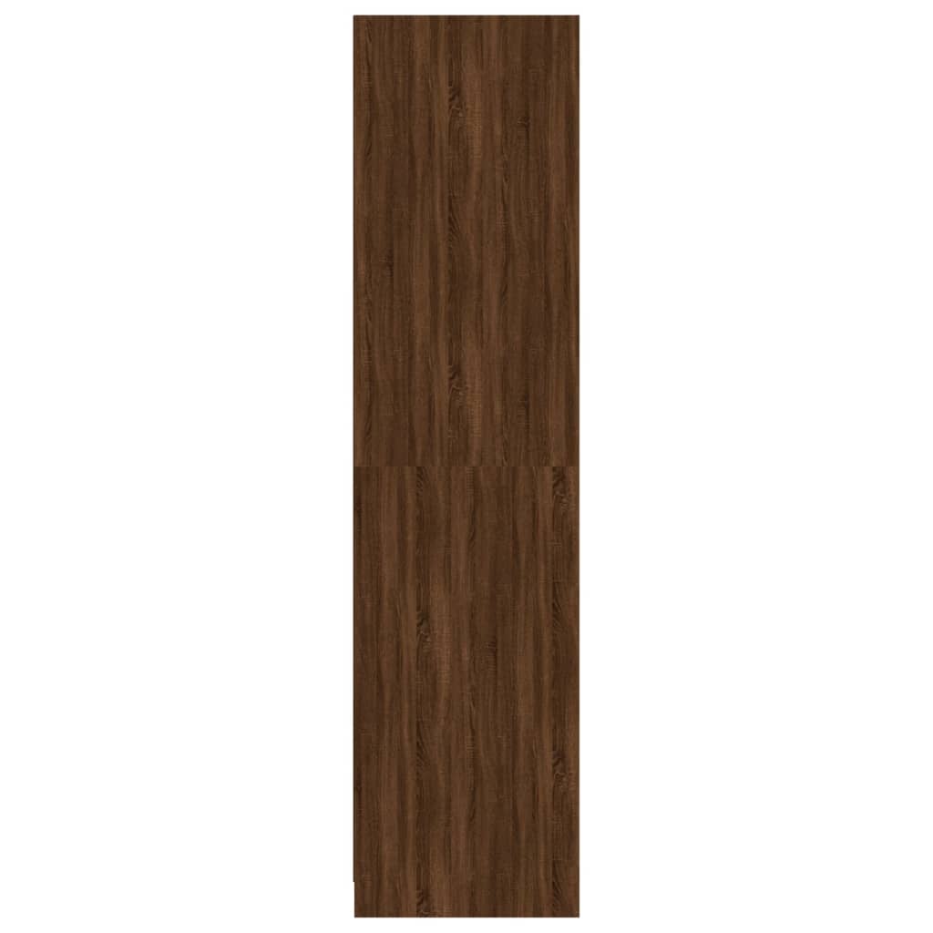 vidaXL Šatník hnedý dub 100x50x200 cm kompozitné drevo