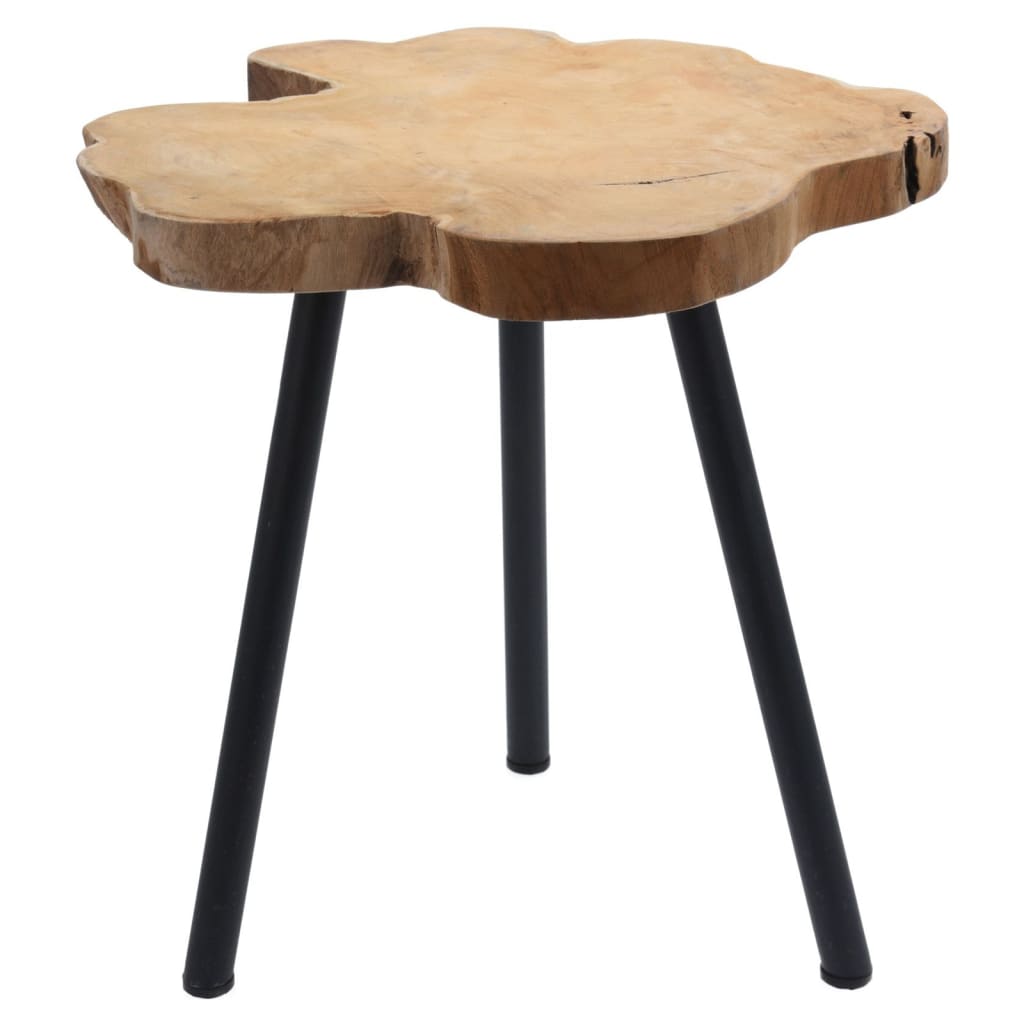 H&S Collection Príručný stolík teakové drevo 40 cm