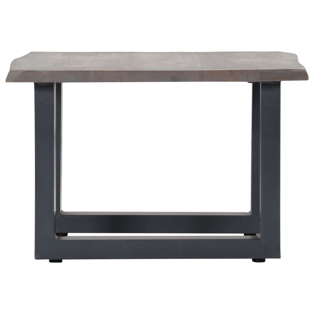 vidaXL Konferenčný stolík, nepravidelné hrany, sivý 60x60x40cm, akácia