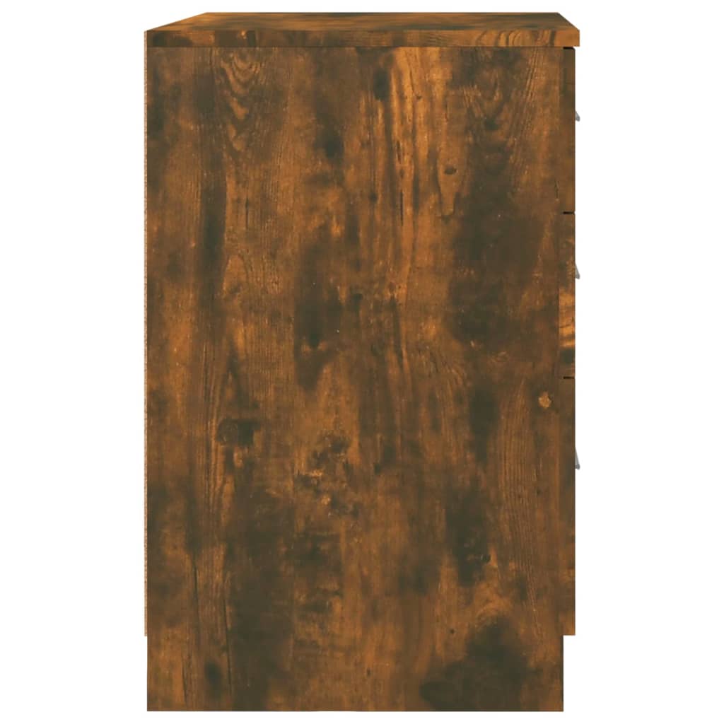 vidaXL Nočný stolík dymový dub 40x40x63 cm spracované drevo