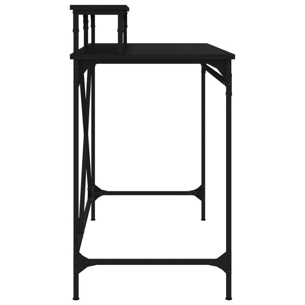 vidaXL Stôl čierny 100x50x90 cm kompozitné drevo a železo