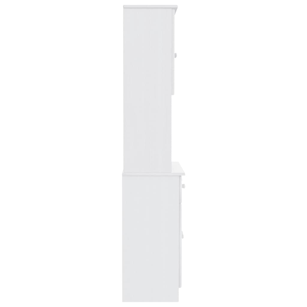 vidaXL Vysoká skrinka ALTA biela 77x35x165 cm borovicový masív