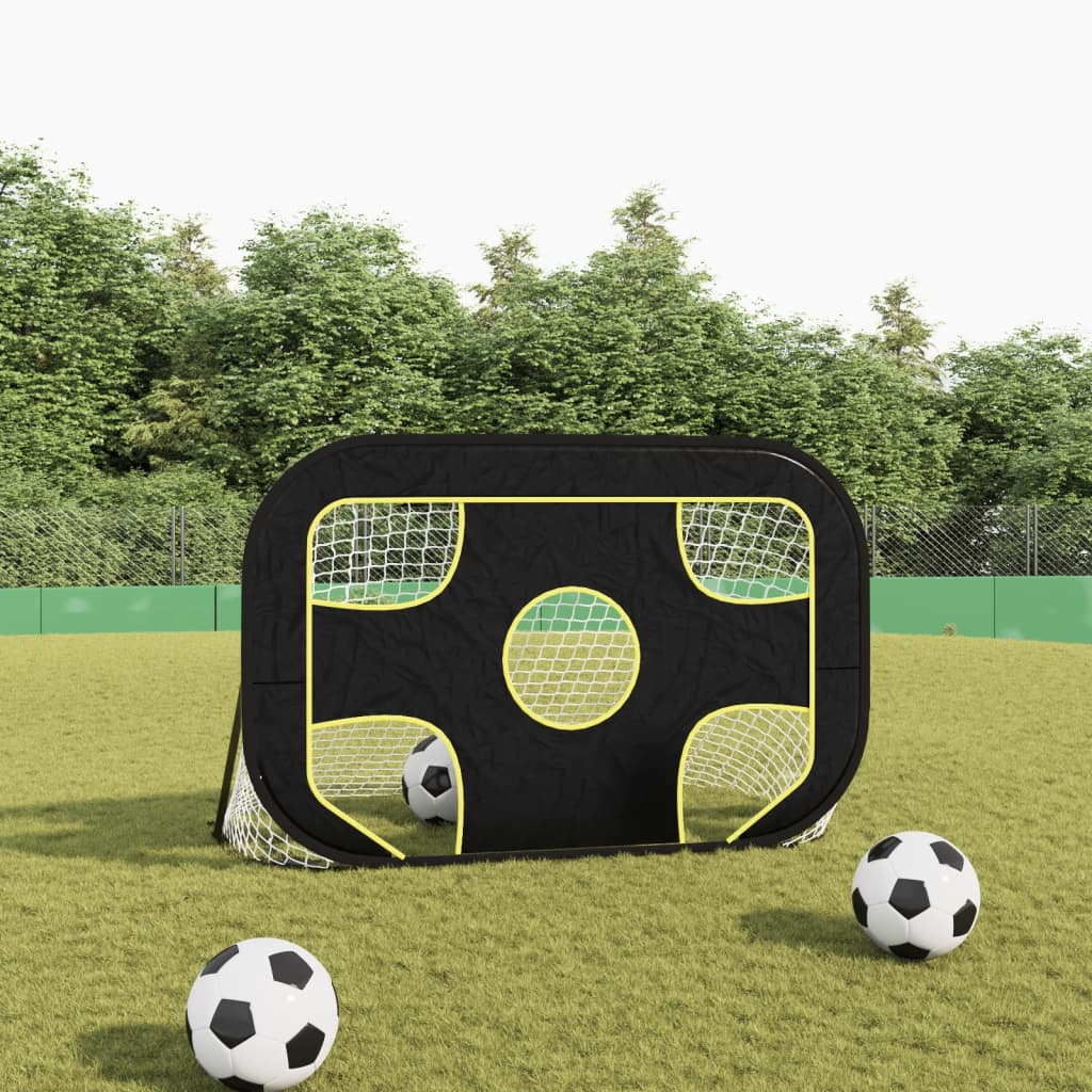 vidaXL Sieť na futbalovú bránku s terčom 120x80x80 cm polyester