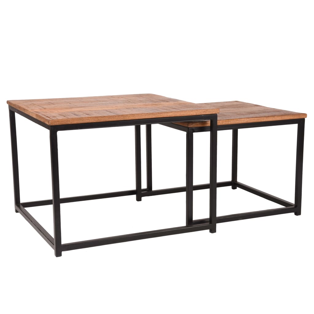 LABEL51 2-dielna súprava konferenčných stolíkov Couple drevená/čierna