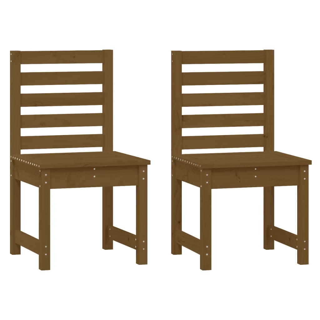vidaXL Záhradné stoličky 2ks medovohnedý 50x48x91,5cm borovicový masív