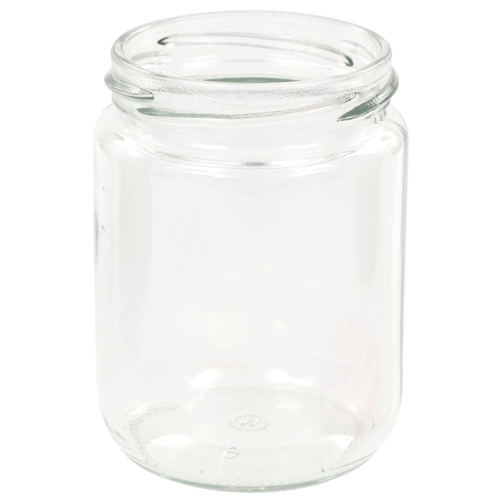 vidaXL Zaváracie poháre s bielo-červenými viečkami 48 ks 230 ml sklo