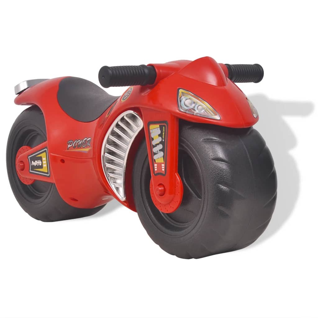 vidaXL Detský motocykel, plastový, červený