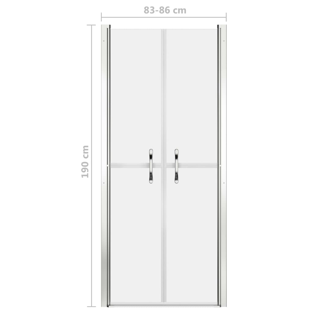 vidaXL Sprchové dvere, matné, ESG 86x190 cm