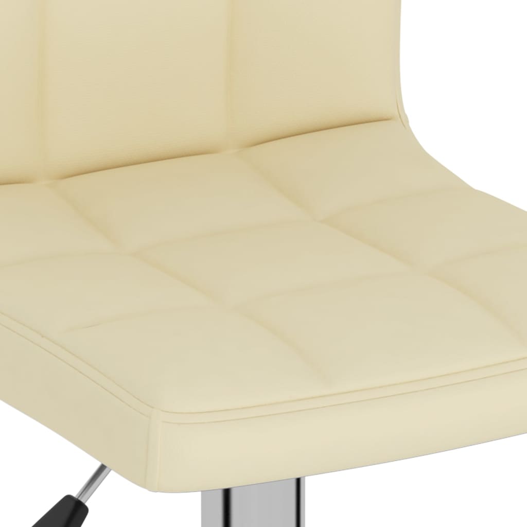 vidaXL Barové stoličky 2 ks krémové látkové