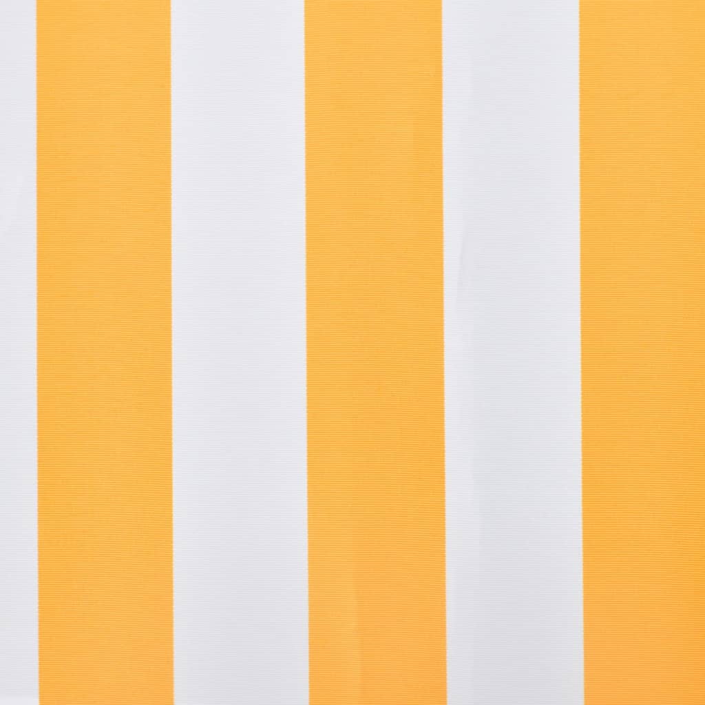 vidaXL Tieniaca plachta na markízu, plátená, oranžovo biela 450x300 cm