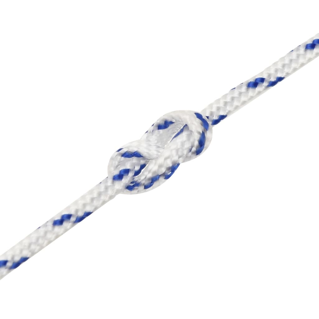 vidaXL Pracovné lano biele 2 mm 25 m polypropylén