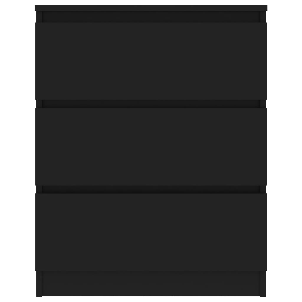 vidaXL Komoda, čierna 60x35x76 cm, kompozitné drevo