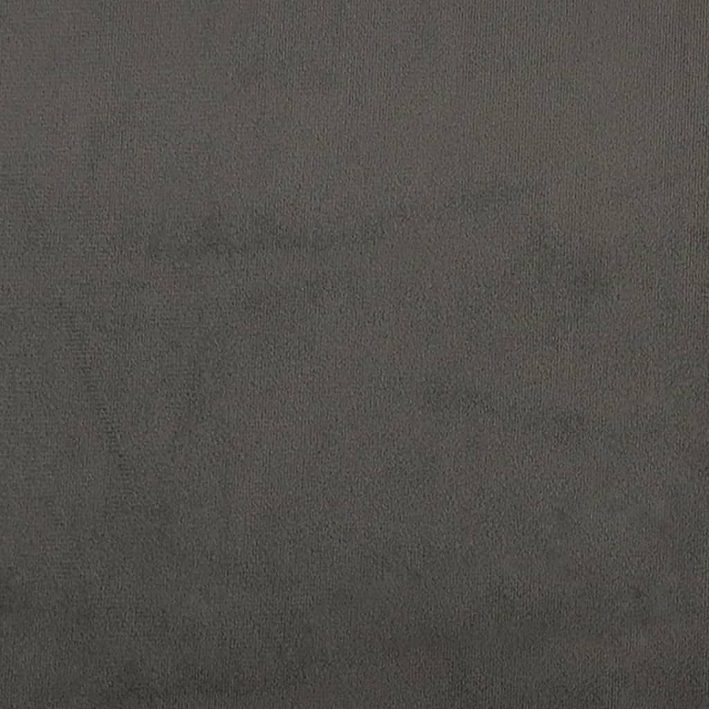vidaXL Posteľný rám na boxspring tmavosivý 180x200 cm zamat