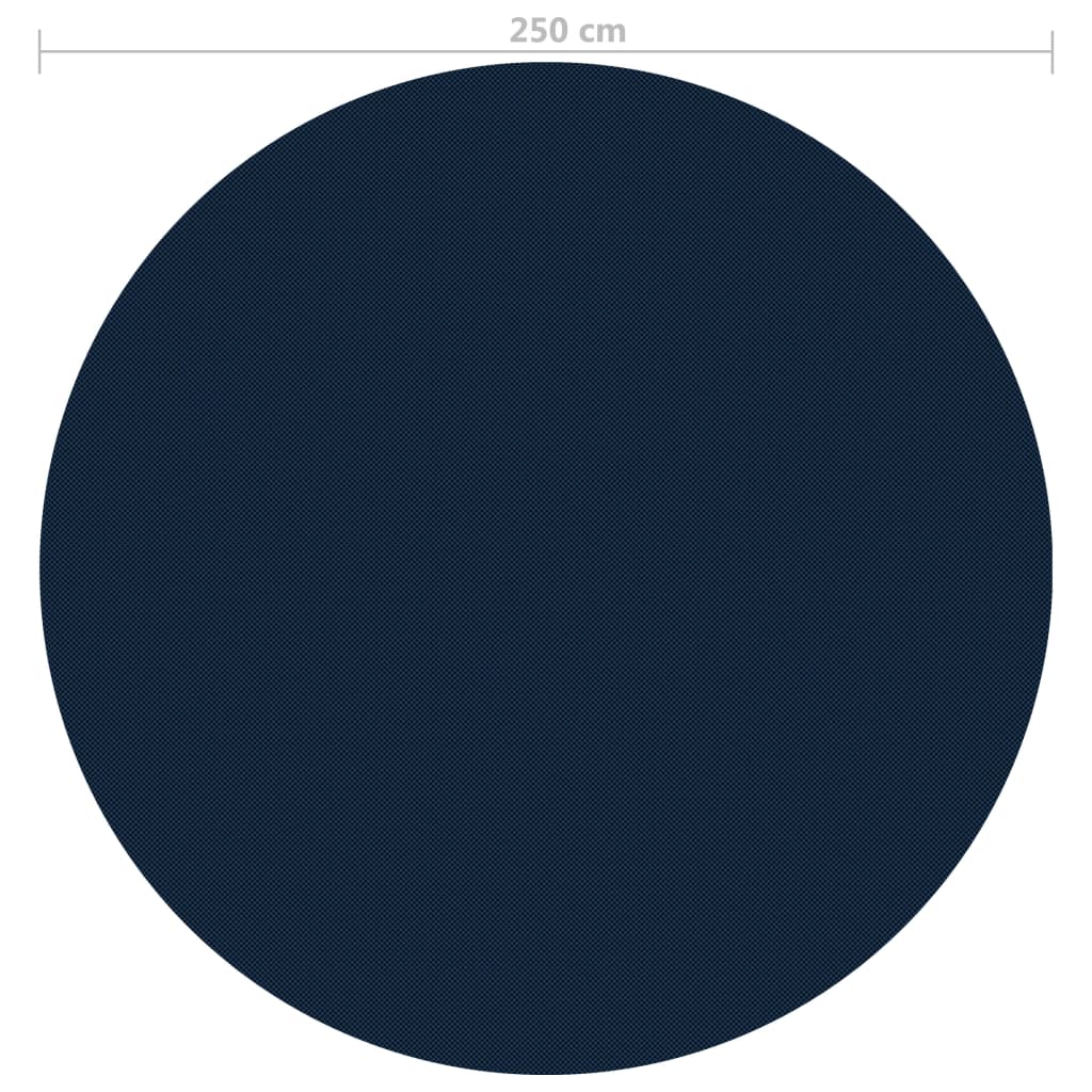 vidaXL Plávajúca solárna bazénová fólia z PE 250 cm čierna a modrá