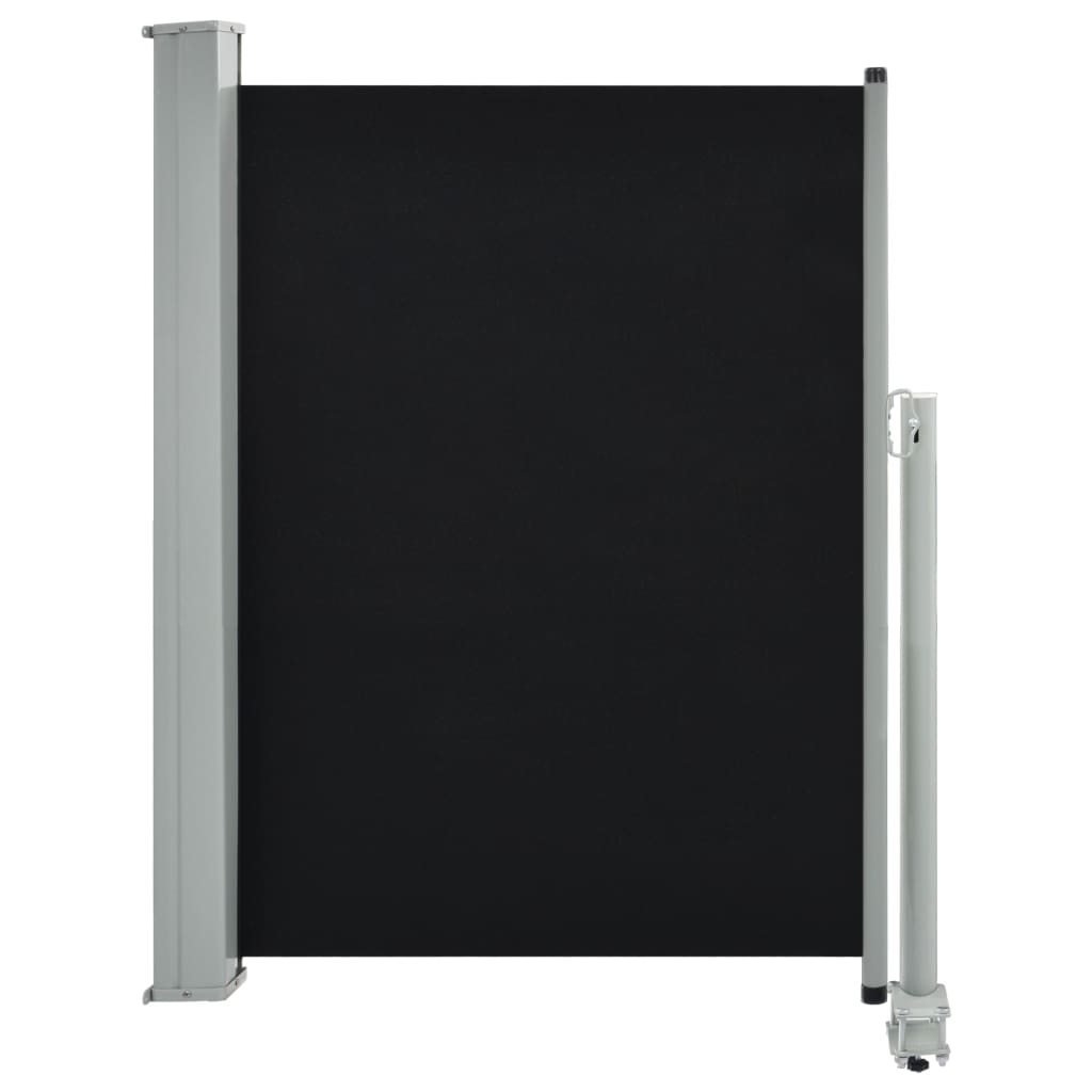 vidaXL Zaťahovacia bočná markíza na terasu 100x300 cm, čierna