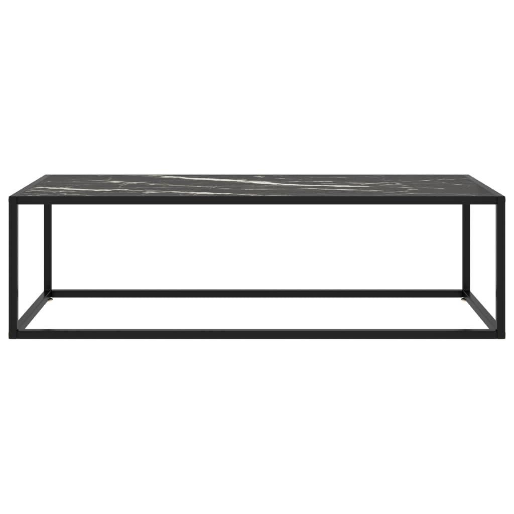 vidaXL Konferenčný stolík, čierny, čierne mramorové sklo 120x50x35 cm