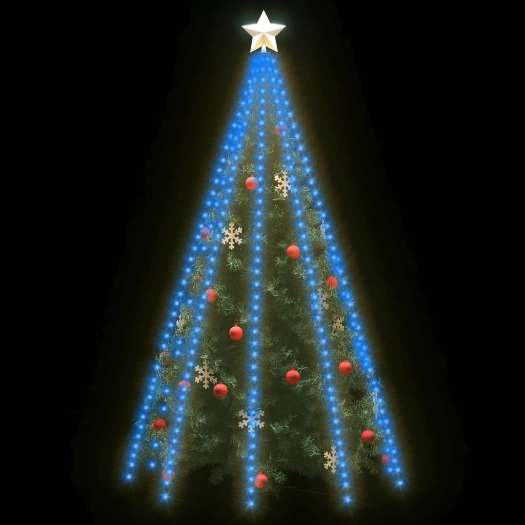 vidaXL Svetelná sieť na vianočný stromček 400 LED, modrá 400 cm
