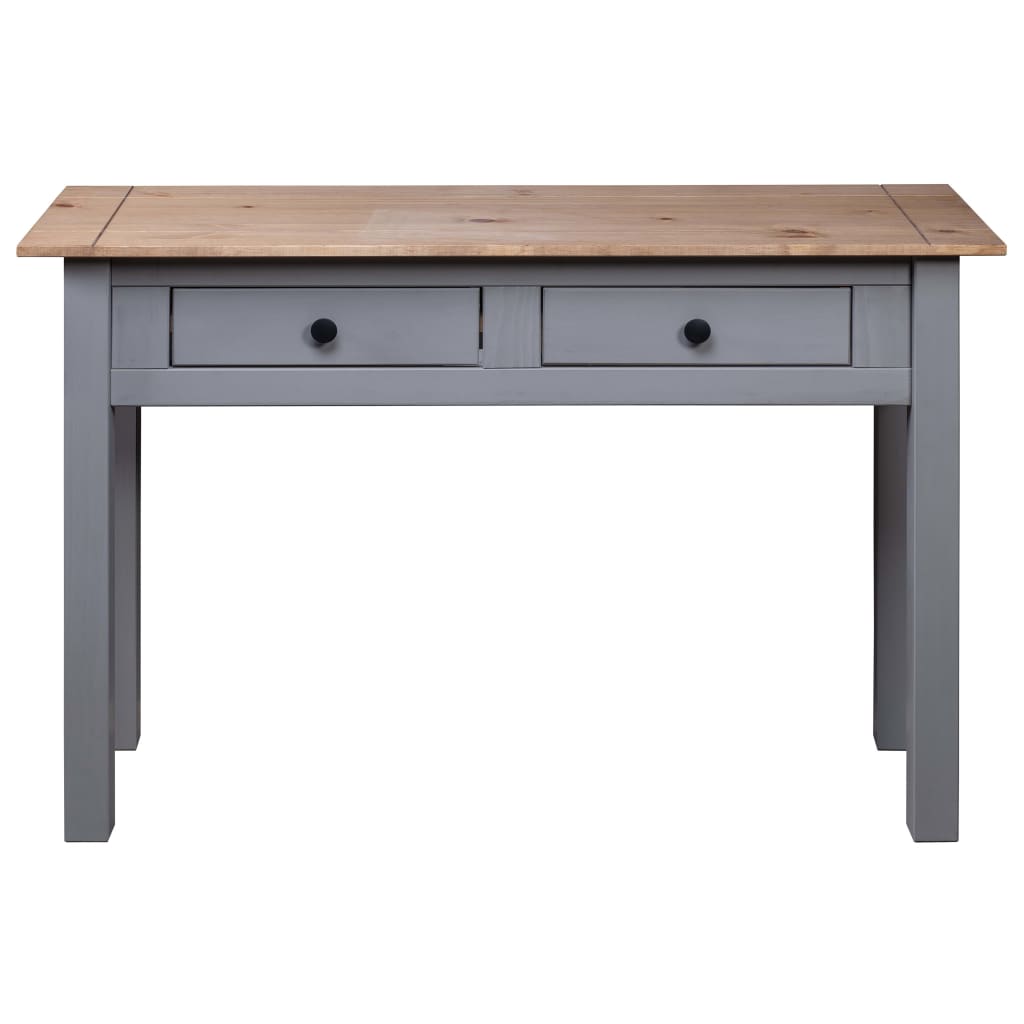 vidaXL Konzolový stôl, sivý 110x40x72cm, borovicový masív Panama Range
