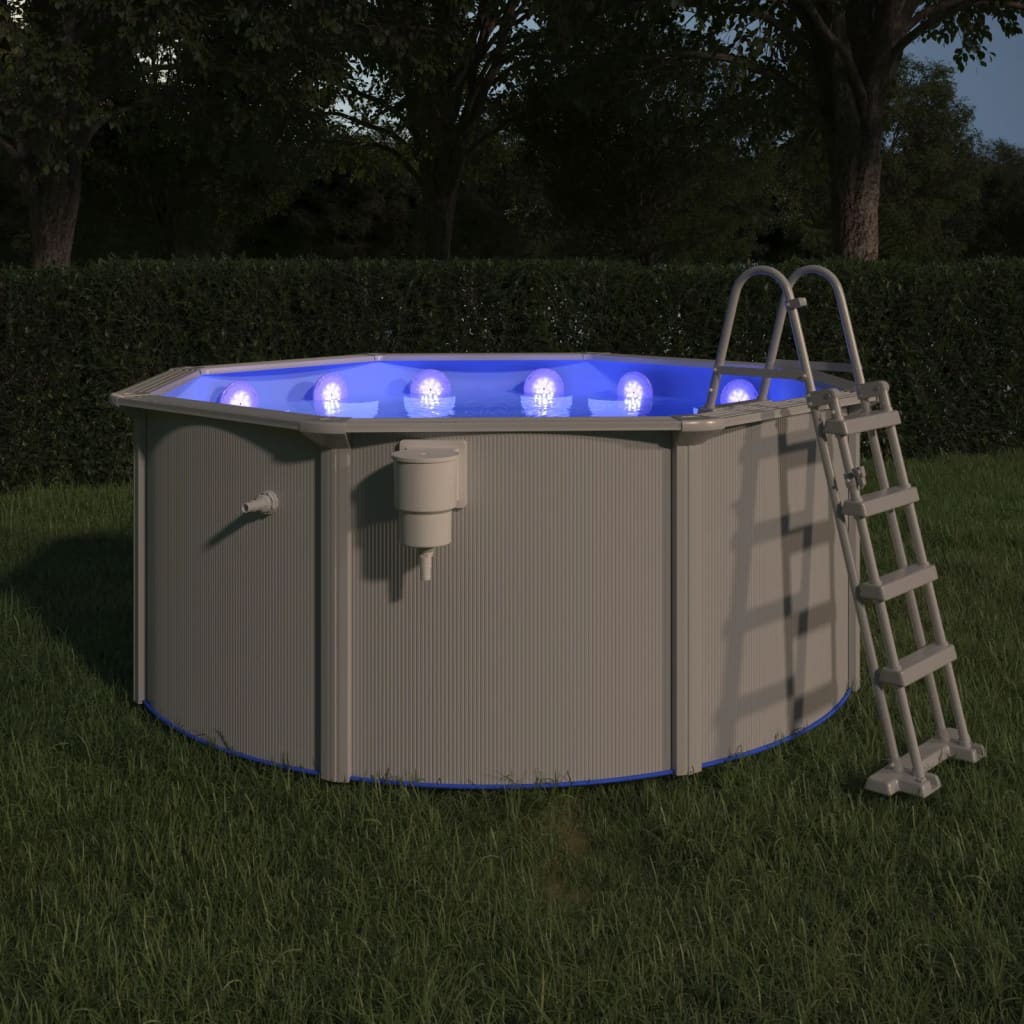 vidaXL Ponorná plávajúca bazénová LED lampa s diaľkovým ovládaním viacfarebná