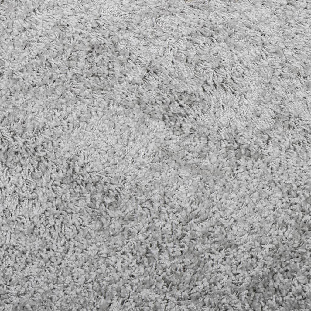 vidaXL Chlpatý koberec vysoký vlas moderný sivý 80x200 cm