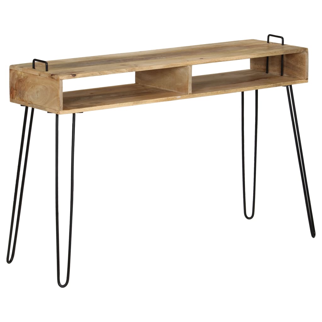 vidaXL Konzolový stolík z mangovníkového dreva 115x35x76 cm