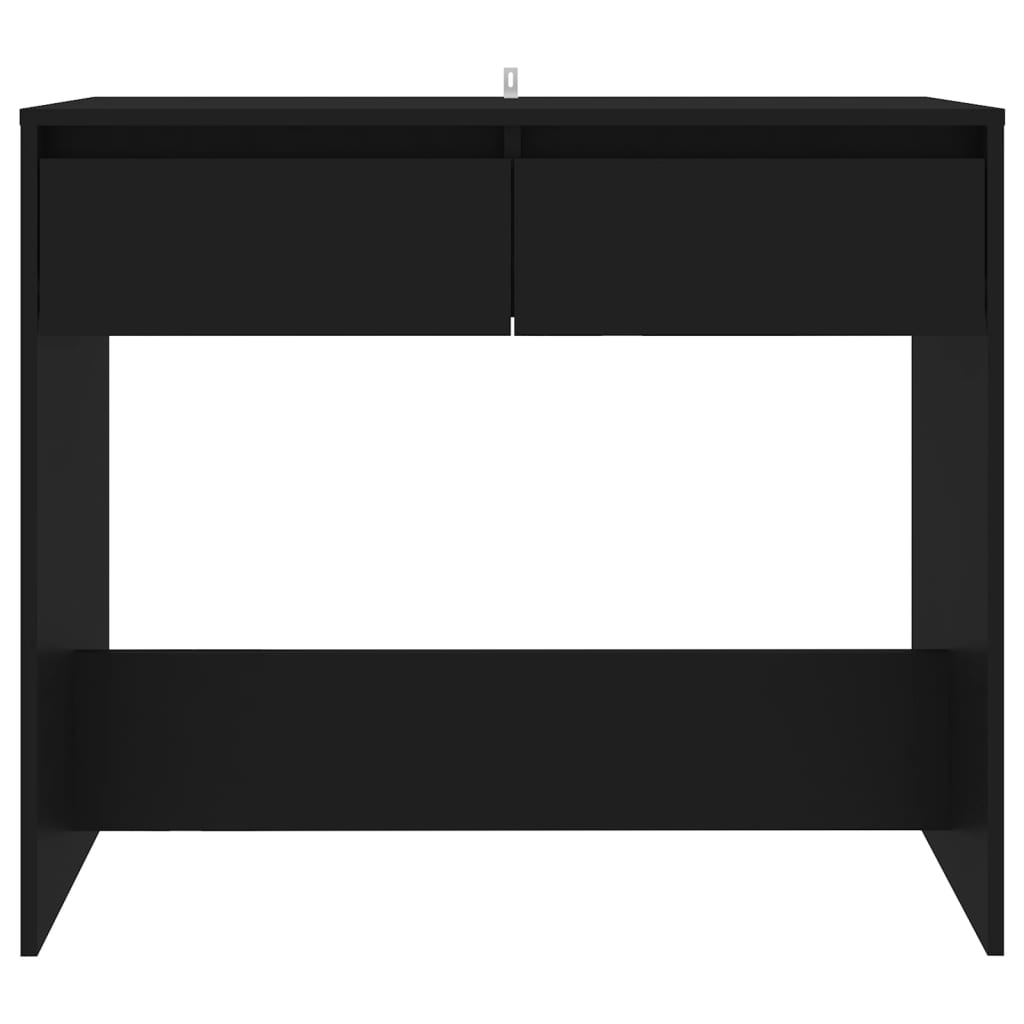 vidaXL Konzolový stolík čierny 89x41x76,5 cm oceľový