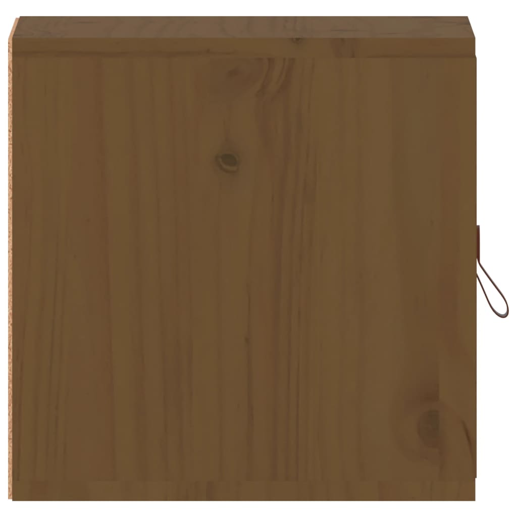 vidaXL Nástenná skrinka medovo-hnedá 31,5x30x30 cm masívna borovica