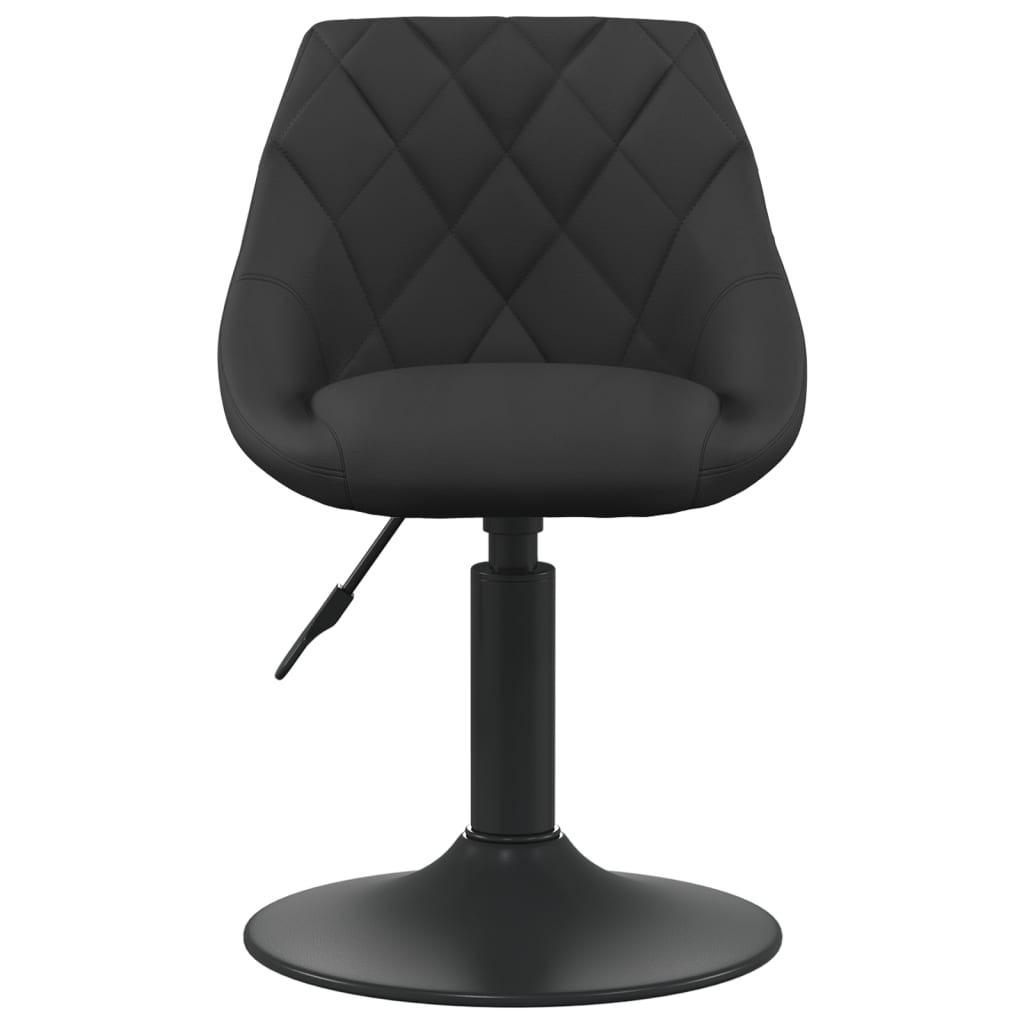 vidaXL Otočné jedálenské stoličky 6 ks čierne zamatové