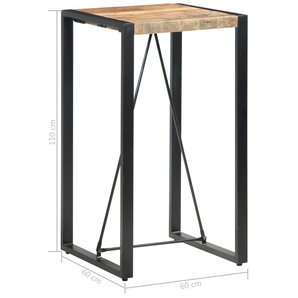 vidaXL Barový stolík 60x60x110 cm masívne mangovníkové drevo