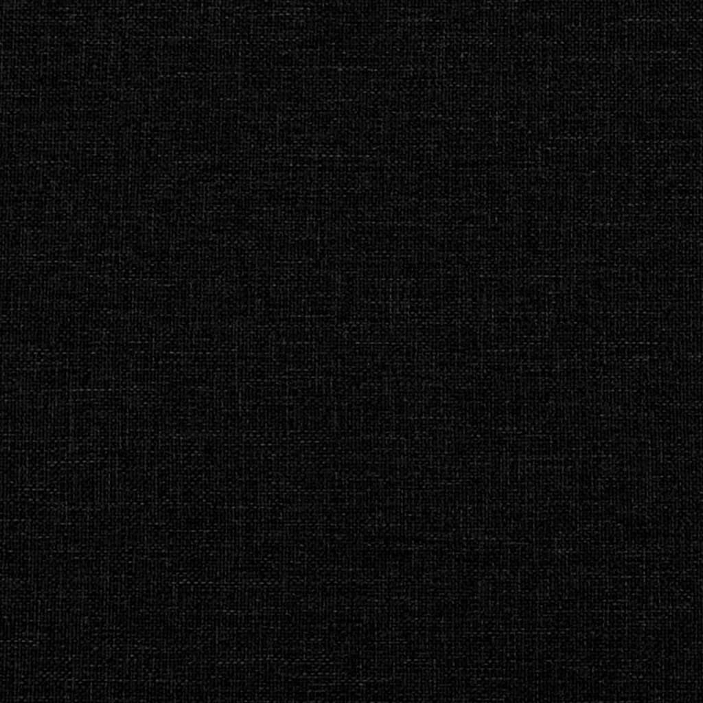vidaXL Posteľný rám s čelom čierny 100x200 cm látka