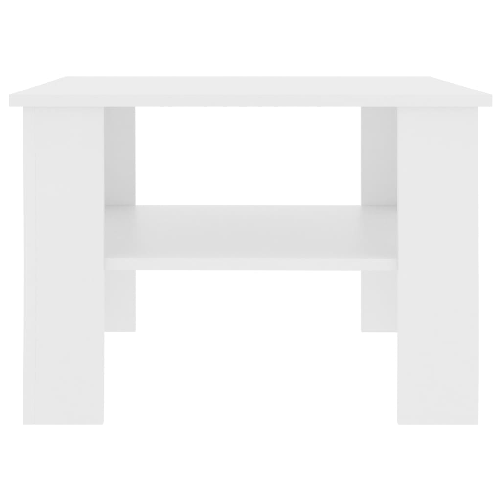vidaXL Konferenčný stolík biely 60x60x42 cm drevotrieska