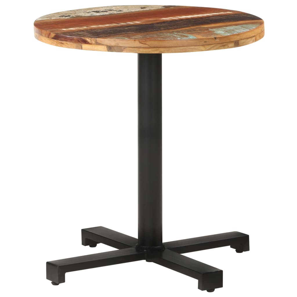 vidaXL Bistro stôl okrúhly Ø70x75 cm recyklovaný masív