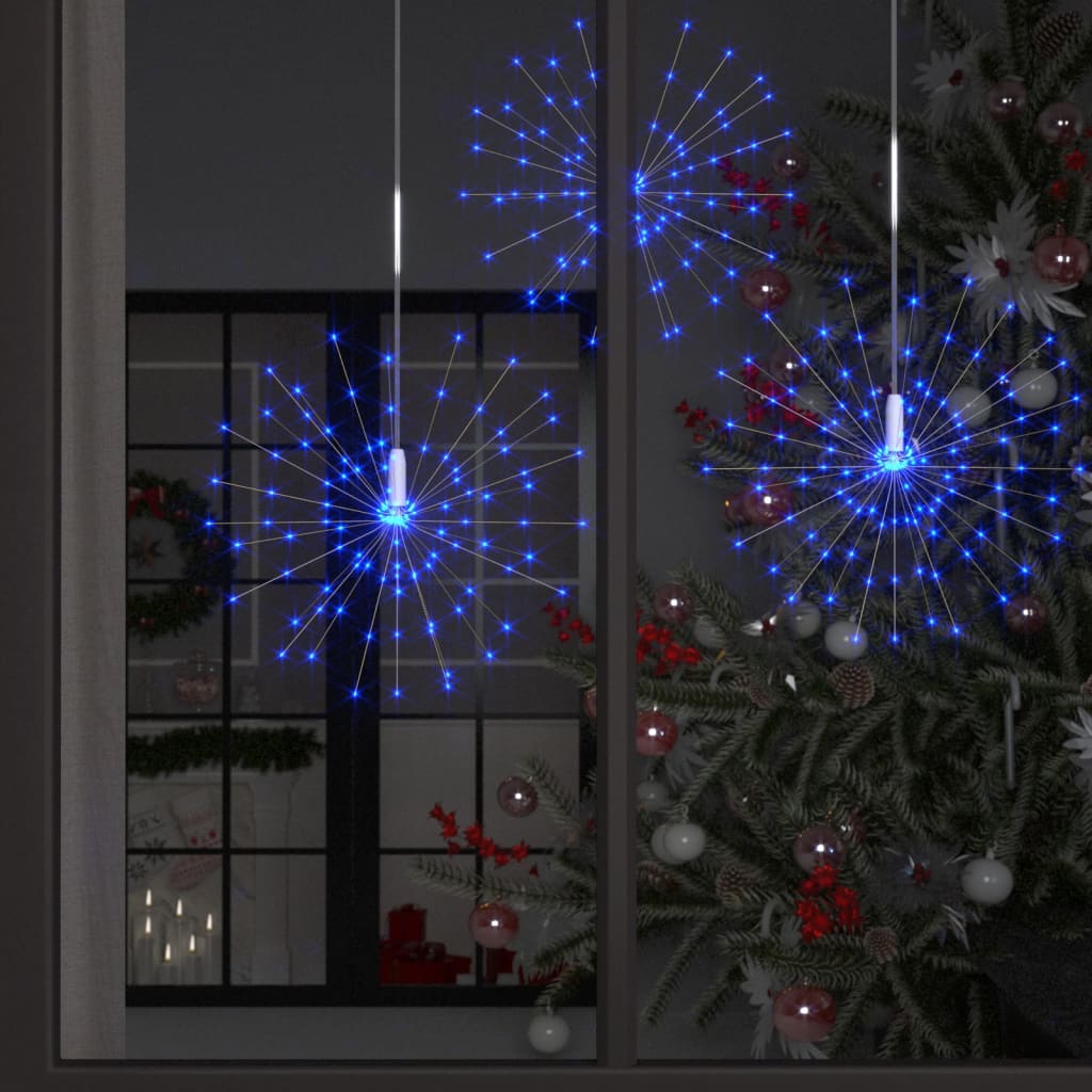 vidaXL Vonkajšie vianočné prskavky 10 ks, modré 20 cm, 1400 LED