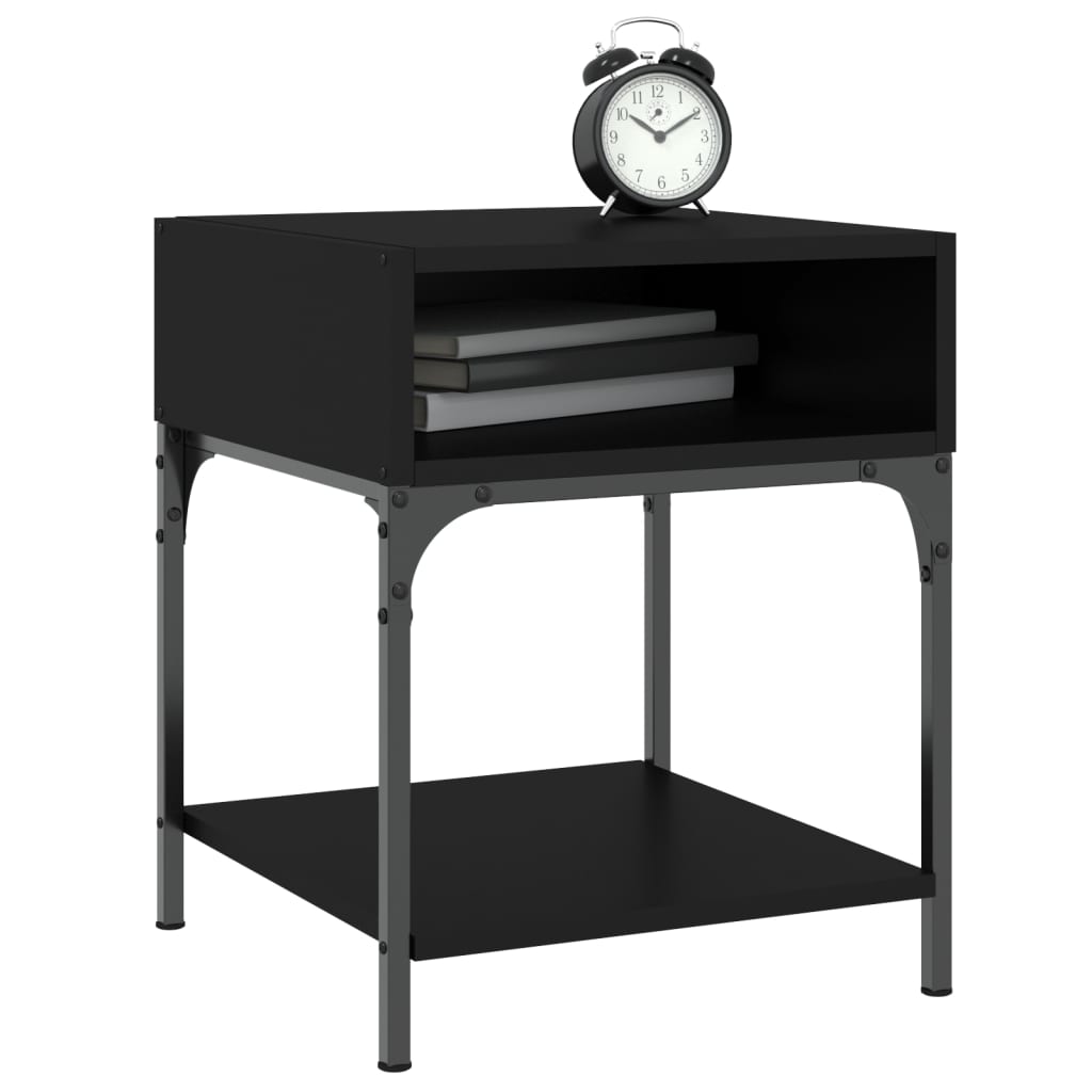 vidaXL Nočný stolík čierny 40x41x50 cm kompozitné drevo