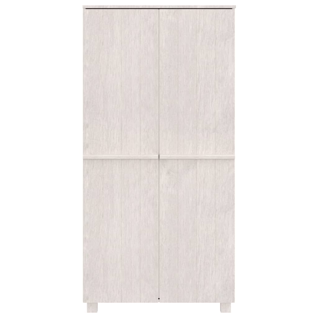 vidaXL Šatník HAMAR, biely 89x50x180 cm, borovicový masív