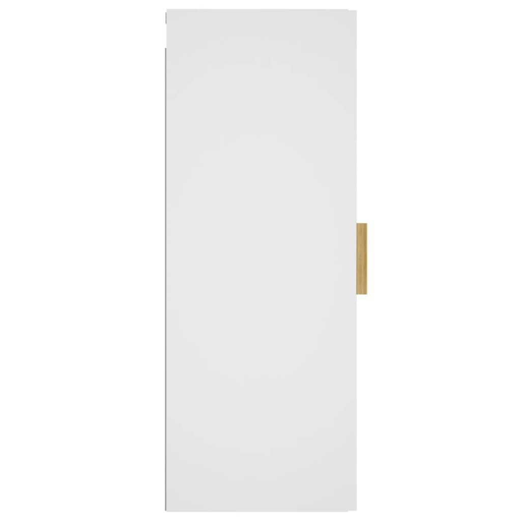 vidaXL Nástenná skrinka biela 34,5x34x90 cm spracované drevo