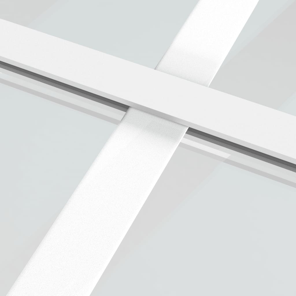 vidaXL Posuvné dvere ESG sklo a hliník 76x205 cm biele