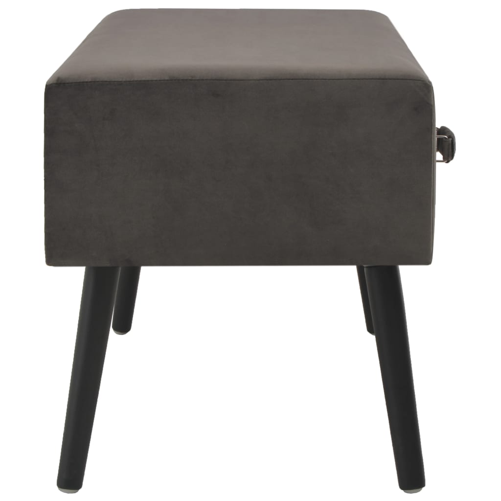 vidaXL Konferenčný stolík, sivý 80x40x46 cm, zamat