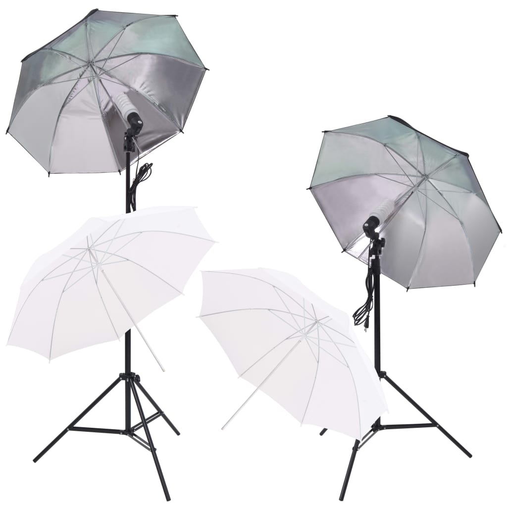 vidaXL Fotografické vybavenie so softboxami, dáždnikmi, pozadím a reflektorom
