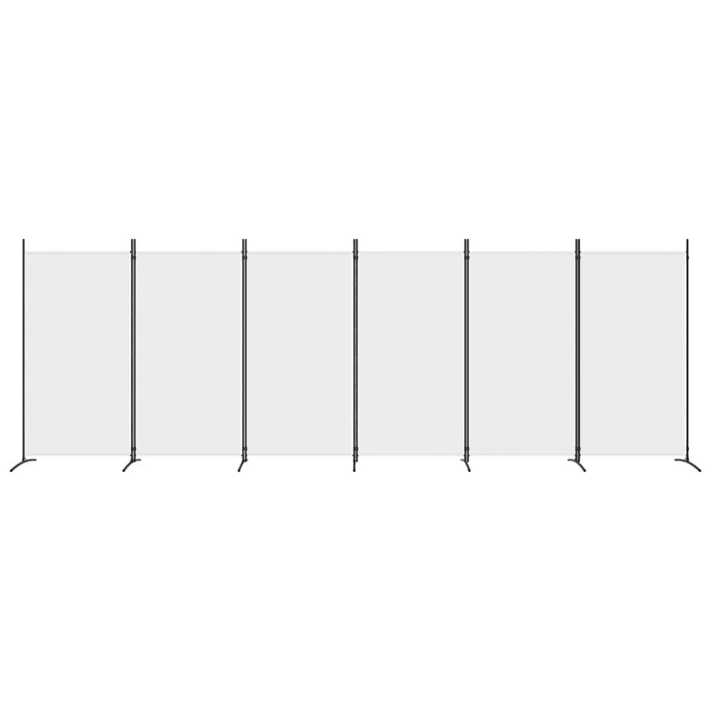 vidaXL 6-panelový paraván biely 520x180 cm látkový