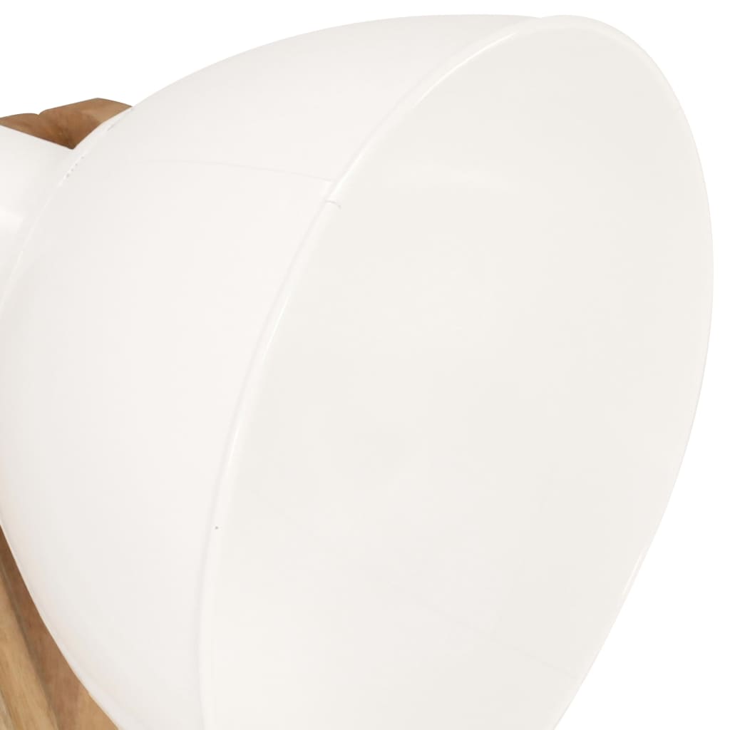 vidaXL Stojanové lampy 3 ks biele E27 masívne mangovníkové drevo