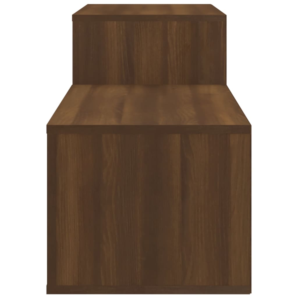 vidaXL Botník hnedý dub 150x35x45 cm spracované drevo