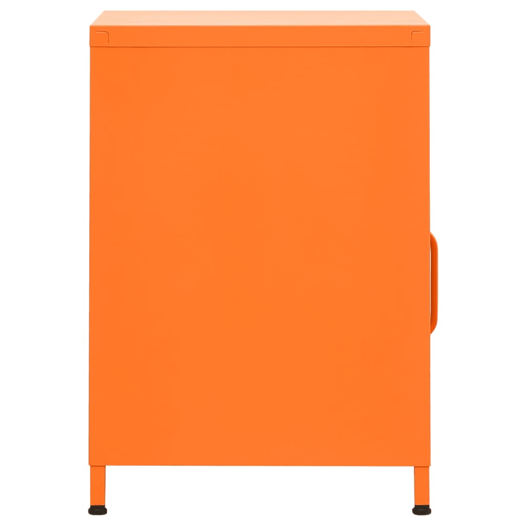 vidaXL Nočný stolík oranžový 35x35x51 cm oceľ